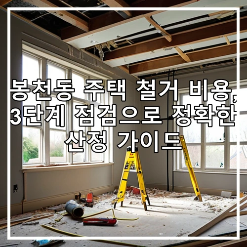 봉천동 주택 철거 비용, 3단계 점검으로 정확한 산정 가이드