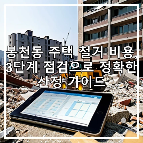 봉천동 주택 철거 비용, 3단계 점검으로 정확한 산정 가이드