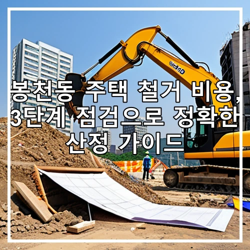 봉천동 주택 철거 비용, 3단계 점검으로 정확한 산정 가이드