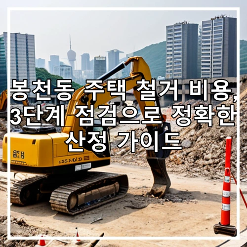 봉천동 주택 철거 비용, 3단계 점검으로 정확한 산정 가이드
