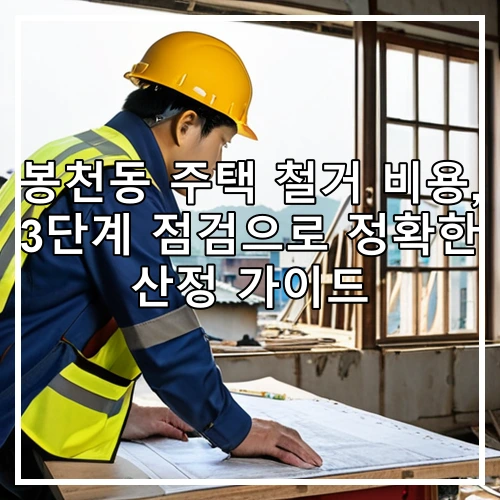 봉천동 주택 철거 비용, 3단계 점검으로 정확한 산정 가이드