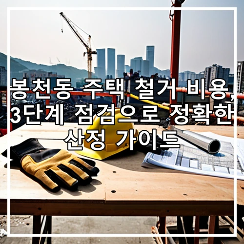 봉천동 주택 철거 비용, 3단계 점검으로 정확한 산정 가이드