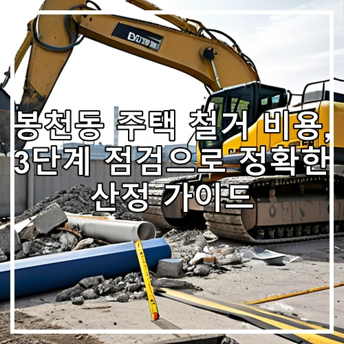 봉천동 주택 철거 비용, 3단계 점검으로 정확한 산정 가이드
