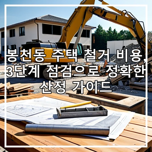 봉천동 주택 철거 비용, 3단계 점검으로 정확한 산정 가이드