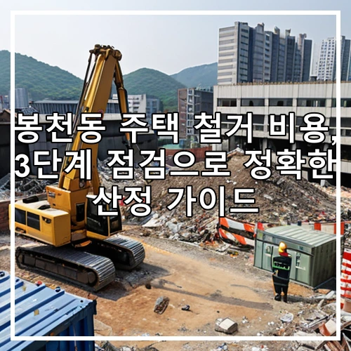 봉천동 주택 철거 비용, 3단계 점검으로 정확한 산정 가이드