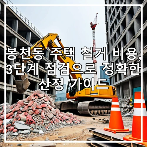 봉천동 주택 철거 비용, 3단계 점검으로 정확한 산정 가이드