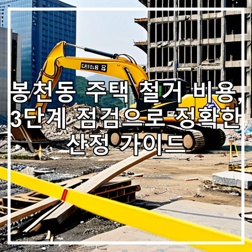 봉천동 주택 철거 비용, 3단계 점검으로 정확한 산정 가이드