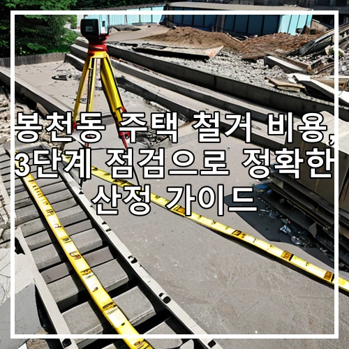 봉천동 주택 철거 비용, 3단계 점검으로 정확한 산정 가이드