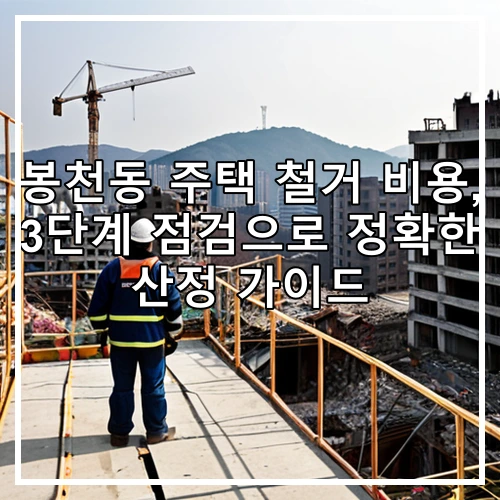 봉천동 주택 철거 비용, 3단계 점검으로 정확한 산정 가이드