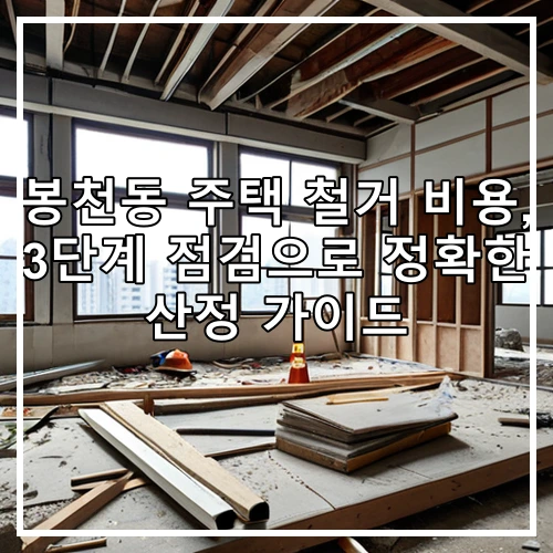 봉천동 주택 철거 비용, 3단계 점검으로 정확한 산정 가이드