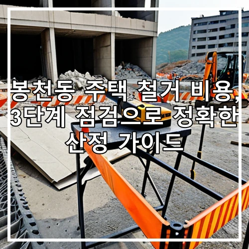 봉천동 주택 철거 비용, 3단계 점검으로 정확한 산정 가이드