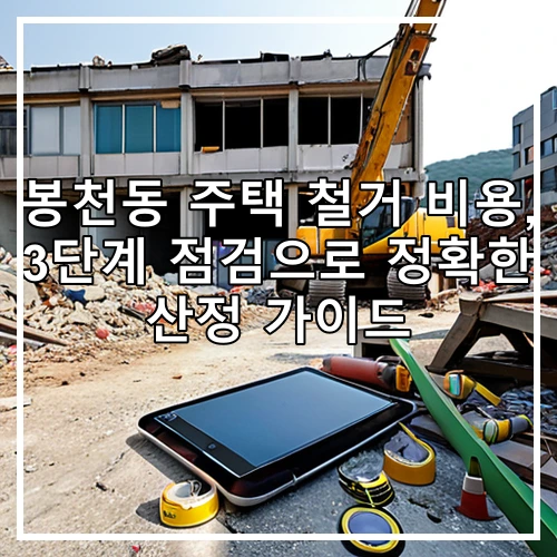 봉천동 주택 철거 비용, 3단계 점검으로 정확한 산정 가이드