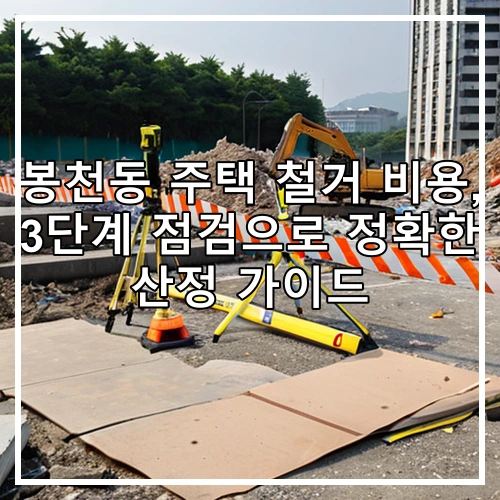 봉천동 주택 철거 비용, 3단계 점검으로 정확한 산정 가이드