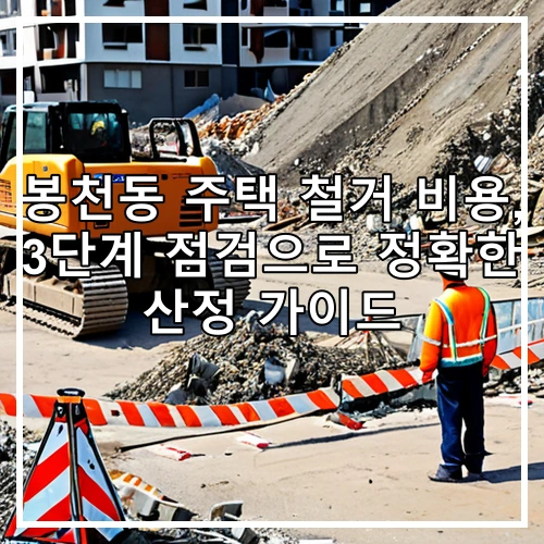 봉천동 주택 철거 비용, 3단계 점검으로 정확한 산정 가이드