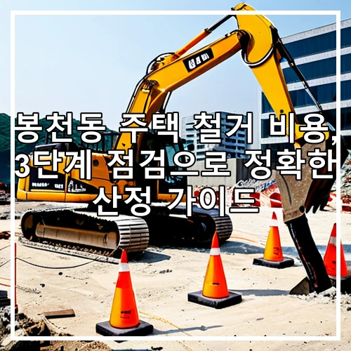 봉천동 주택 철거 비용, 3단계 점검으로 정확한 산정 가이드