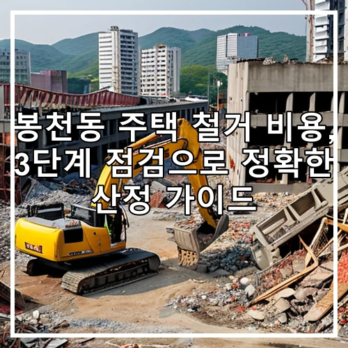 봉천동 주택 철거 비용, 3단계 점검으로 정확한 산정 가이드