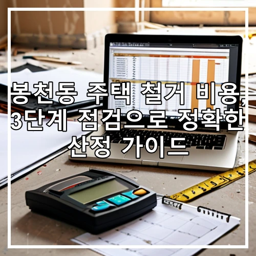 봉천동 주택 철거 비용, 3단계 점검으로 정확한 산정 가이드