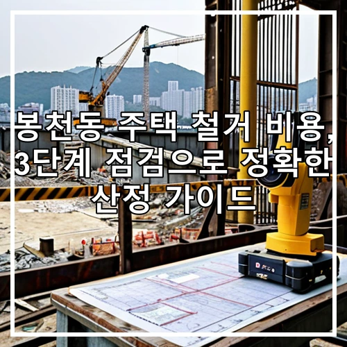 봉천동 주택 철거 비용, 3단계 점검으로 정확한 산정 가이드