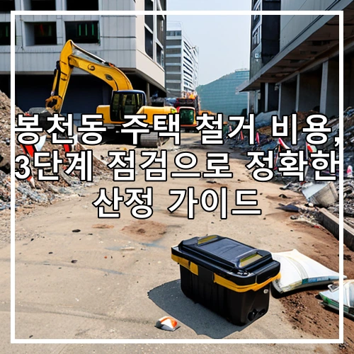 봉천동 주택 철거 비용, 3단계 점검으로 정확한 산정 가이드