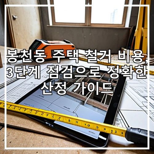 봉천동 주택 철거 비용, 3단계 점검으로 정확한 산정 가이드