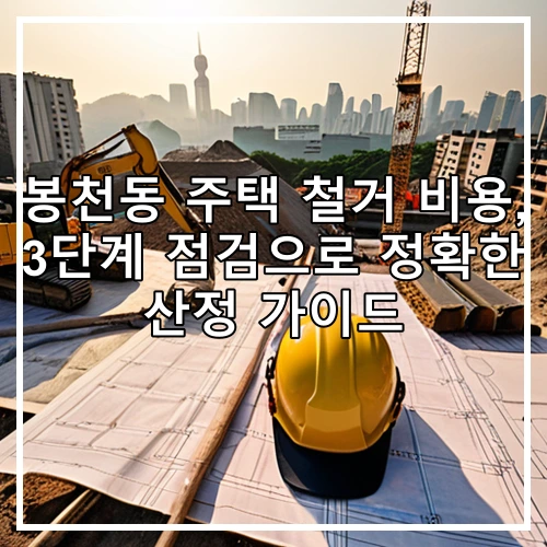 봉천동 주택 철거 비용, 3단계 점검으로 정확한 산정 가이드