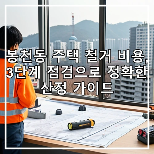 봉천동 주택 철거 비용, 3단계 점검으로 정확한 산정 가이드