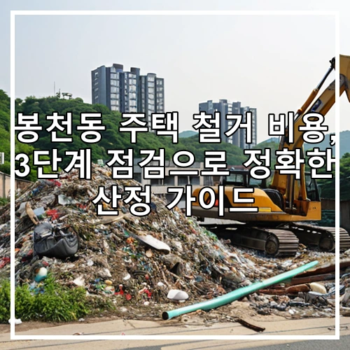 봉천동 주택 철거 비용, 3단계 점검으로 정확한 산정 가이드