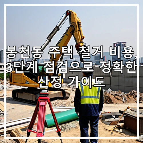 봉천동 주택 철거 비용, 3단계 점검으로 정확한 산정 가이드