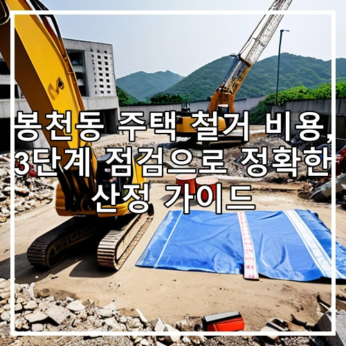 봉천동 주택 철거 비용, 3단계 점검으로 정확한 산정 가이드
