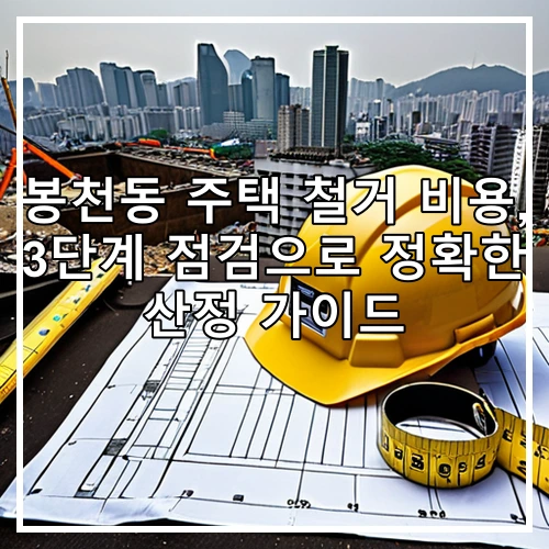 봉천동 주택 철거 비용, 3단계 점검으로 정확한 산정 가이드