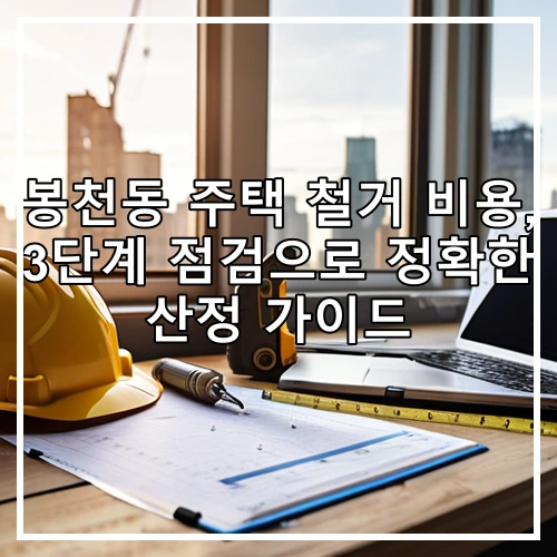 봉천동 주택 철거 비용, 3단계 점검으로 정확한 산정 가이드