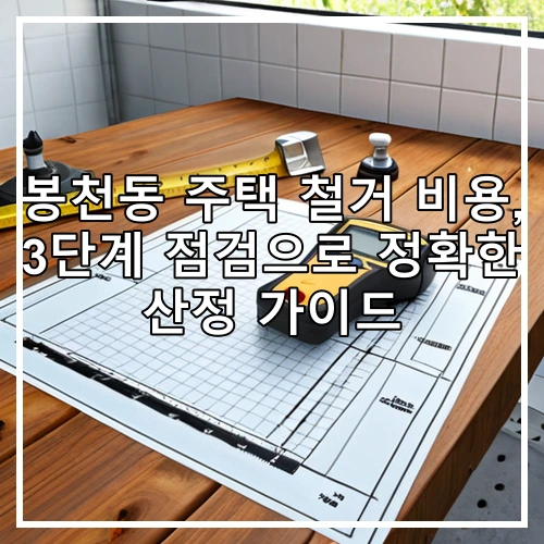 봉천동 주택 철거 비용, 3단계 점검으로 정확한 산정 가이드