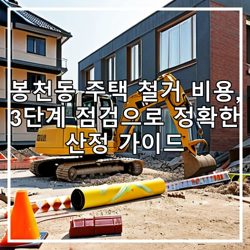봉천동 주택 철거 비용, 3단계 점검으로 정확한 산정 가이드
