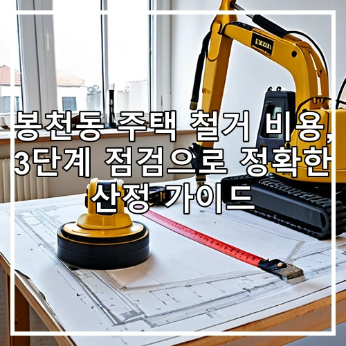 봉천동 주택 철거 비용, 3단계 점검으로 정확한 산정 가이드