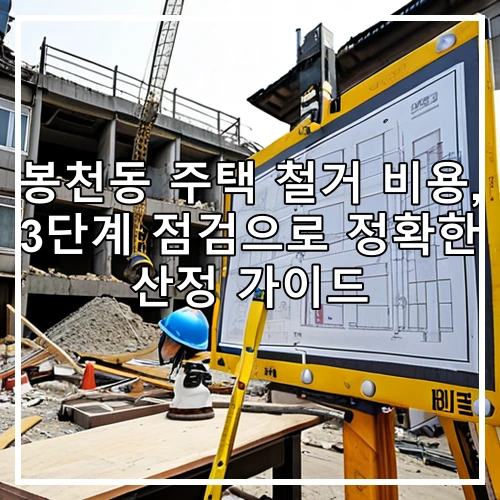 봉천동 주택 철거 비용, 3단계 점검으로 정확한 산정 가이드