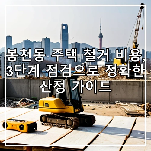 봉천동 주택 철거 비용, 3단계 점검으로 정확한 산정 가이드