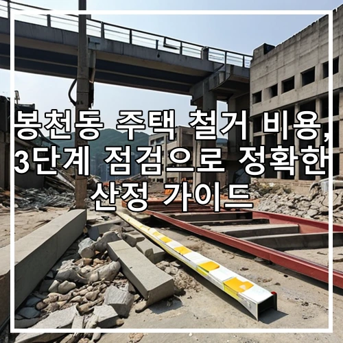 봉천동 주택 철거 비용, 3단계 점검으로 정확한 산정 가이드
