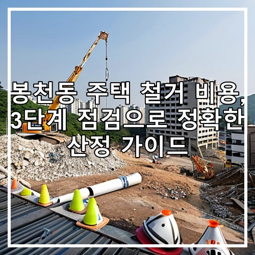 봉천동 주택 철거 비용, 3단계 점검으로 정확한 산정 가이드