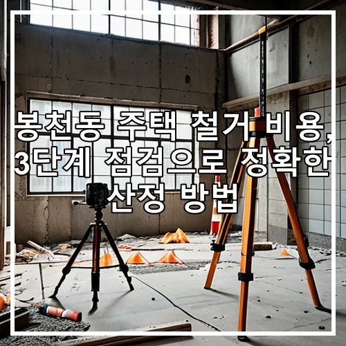 봉천동 주택 철거 비용, 3단계 점검으로 정확한 산정 방법