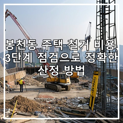 봉천동 주택 철거 비용, 3단계 점검으로 정확한 산정 방법