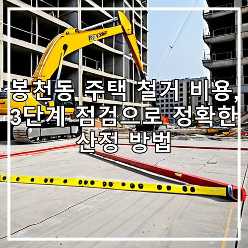 봉천동 주택 철거 비용, 3단계 점검으로 정확한 산정 방법