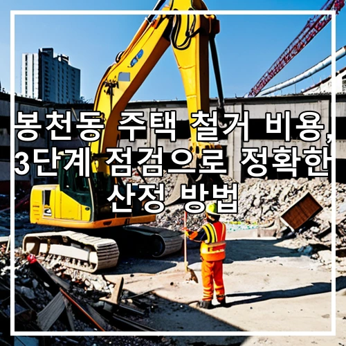 봉천동 주택 철거 비용, 3단계 점검으로 정확한 산정 방법