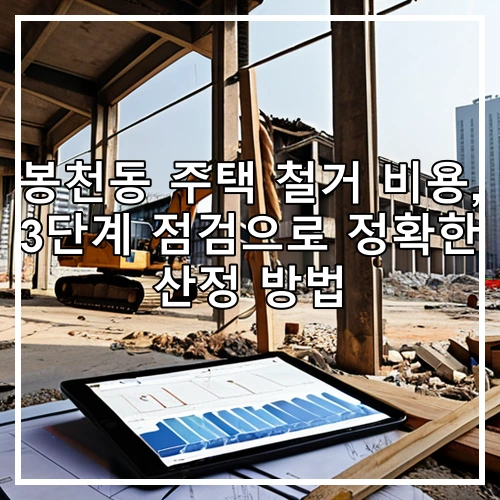봉천동 주택 철거 비용, 3단계 점검으로 정확한 산정 방법