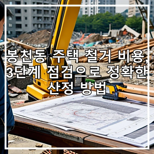 봉천동 주택 철거 비용, 3단계 점검으로 정확한 산정 방법