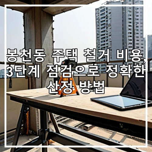 봉천동 주택 철거 비용, 3단계 점검으로 정확한 산정 방법