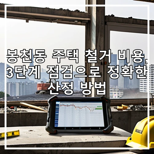 봉천동 주택 철거 비용, 3단계 점검으로 정확한 산정 방법
