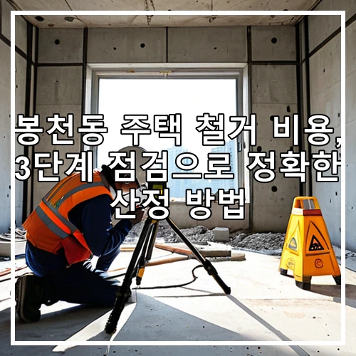 봉천동 주택 철거 비용, 3단계 점검으로 정확한 산정 방법