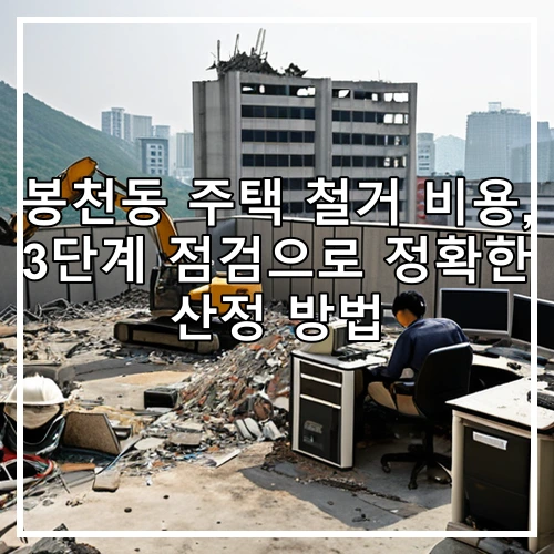 봉천동 주택 철거 비용, 3단계 점검으로 정확한 산정 방법