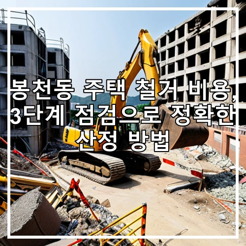봉천동 주택 철거 비용, 3단계 점검으로 정확한 산정 방법