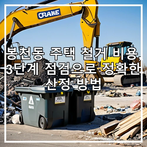 봉천동 주택 철거 비용, 3단계 점검으로 정확한 산정 방법